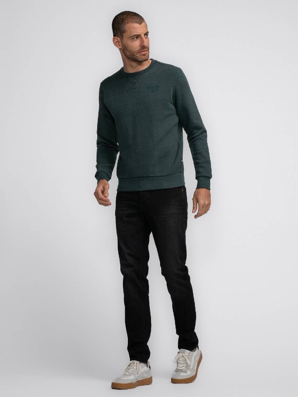 Petrol M-3040-SWR309 MEN SWEATER ROUND NECK PRINT 6089 Bottle