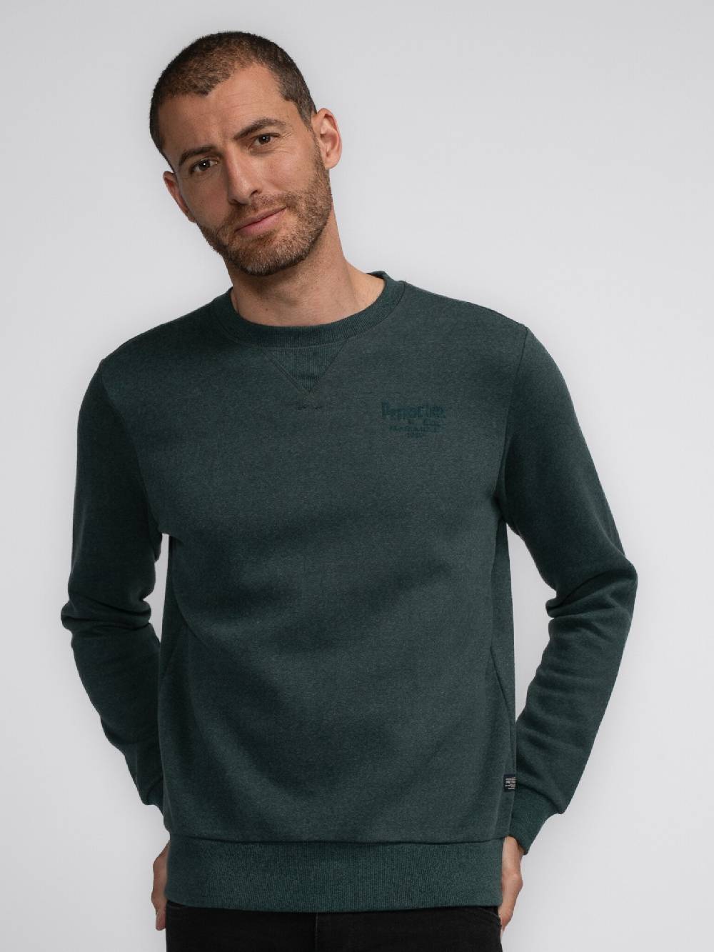 Petrol M-3040-SWR309 MEN SWEATER ROUND NECK PRINT 6089 Bottle