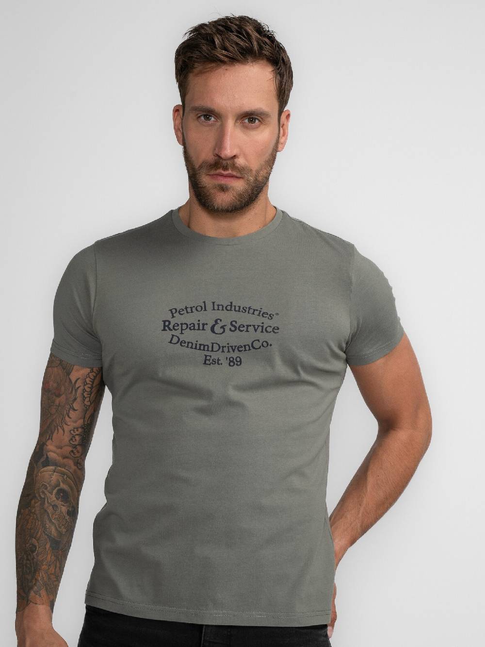 Petrol M-3040-TSR661Men T-Shirt SS Classic Print (6165 Dark Sage) Petrol M-3040-TSR661Men T-Shirt SS Classic Print (6165 Dark Sage)