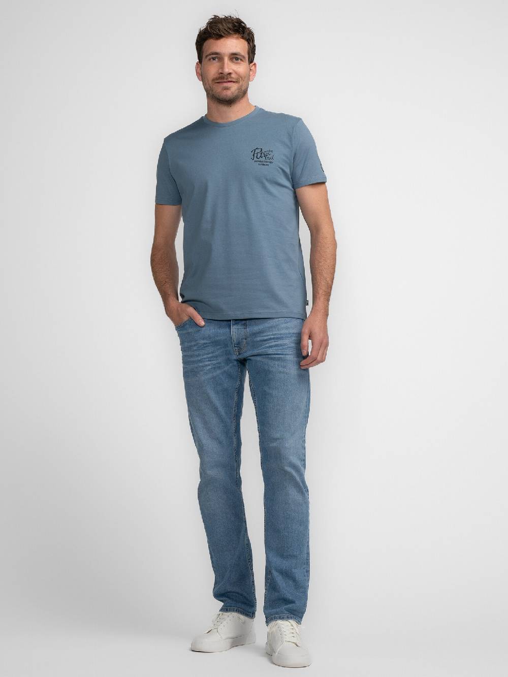 Petrol M-3040-TSR662 Men T-Shirt SS Classic Print (5183 Light Shadow)