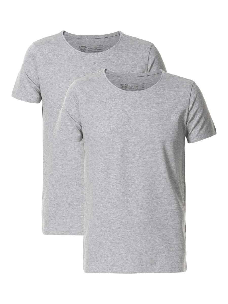 Petrol M-BF-RLYCRA - T-Shirt Ss R-Neck 2-Pack (9038 Light Grey Melee)