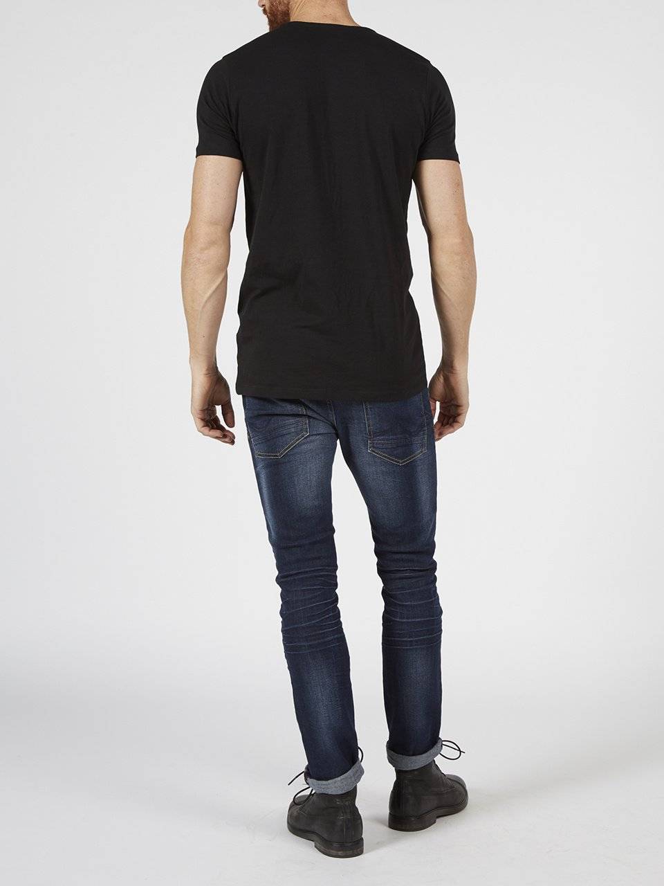 Petrol M-BF-VLYCRAT-Shirt Ss V-Neck 2-Pack (9999 Black)