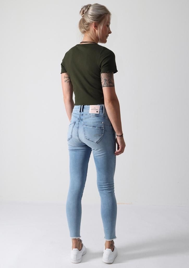 M.O.D SARAH Slim Fit Ruffle Blue