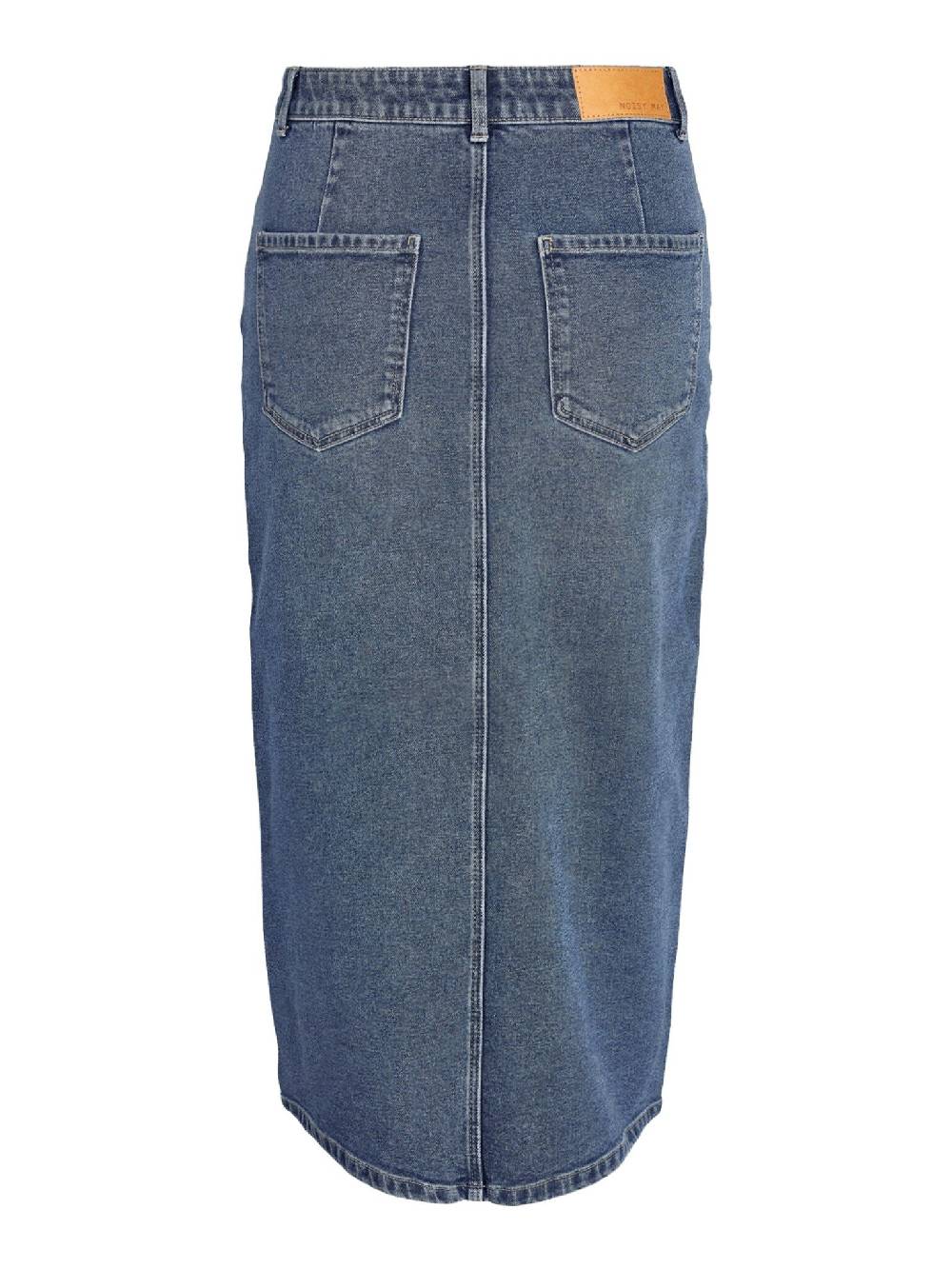 NOISY MAY NMKATH NW SLIT MIDI SKIRT VI477MB NOOS MEDIUM BLUE DENIM