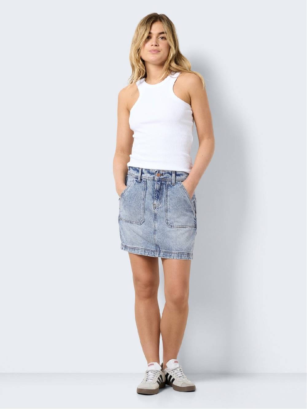 NOISY MAY REGINA HW Denim Skirt (Light Blue Used)