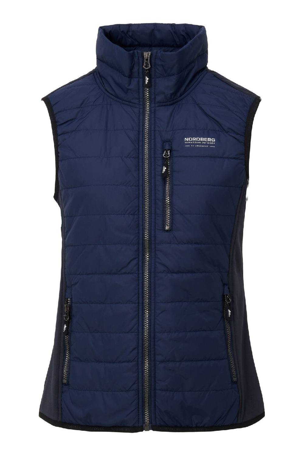Nordberg LADIES KNITTED AND WOVON VEST TIRZA NAVY