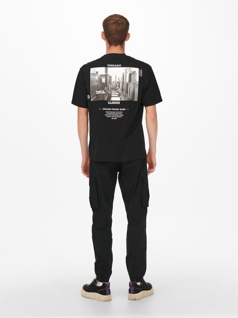 Only & Sons ONGUS RLX Photoprint SS TEE (187679 Black)