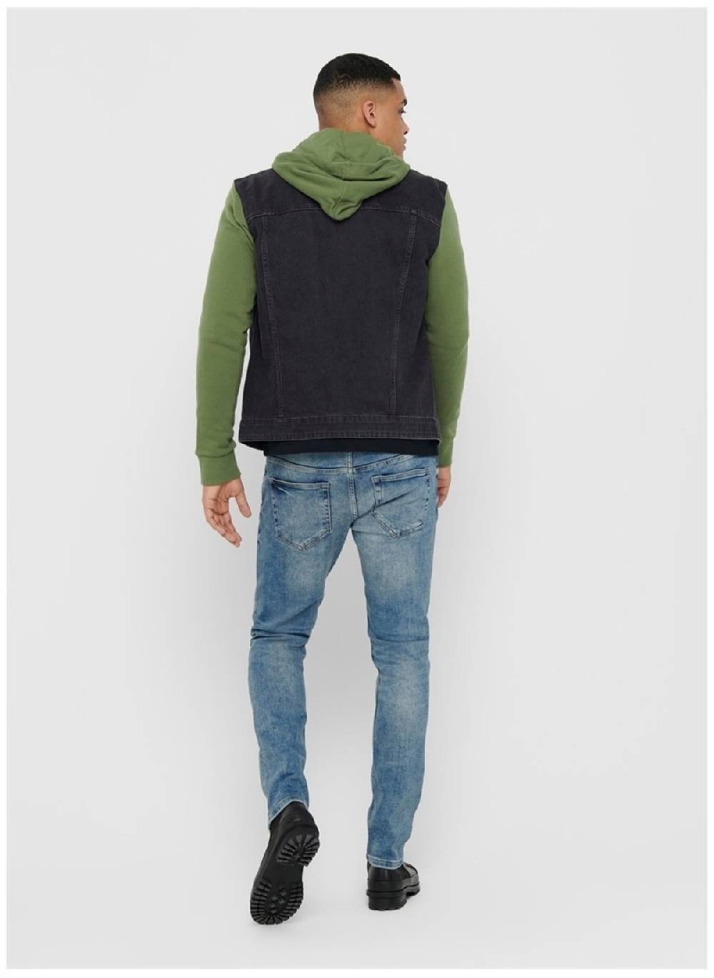 Only & Sons ONSCOIN Hood Trucker Black PK 5728