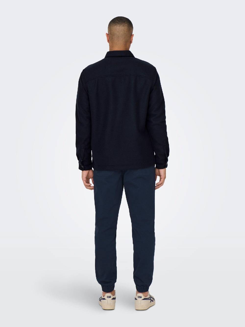 Only & Sons Onsdal OVR ZIP LS Shirt (187197 Dark Navy)