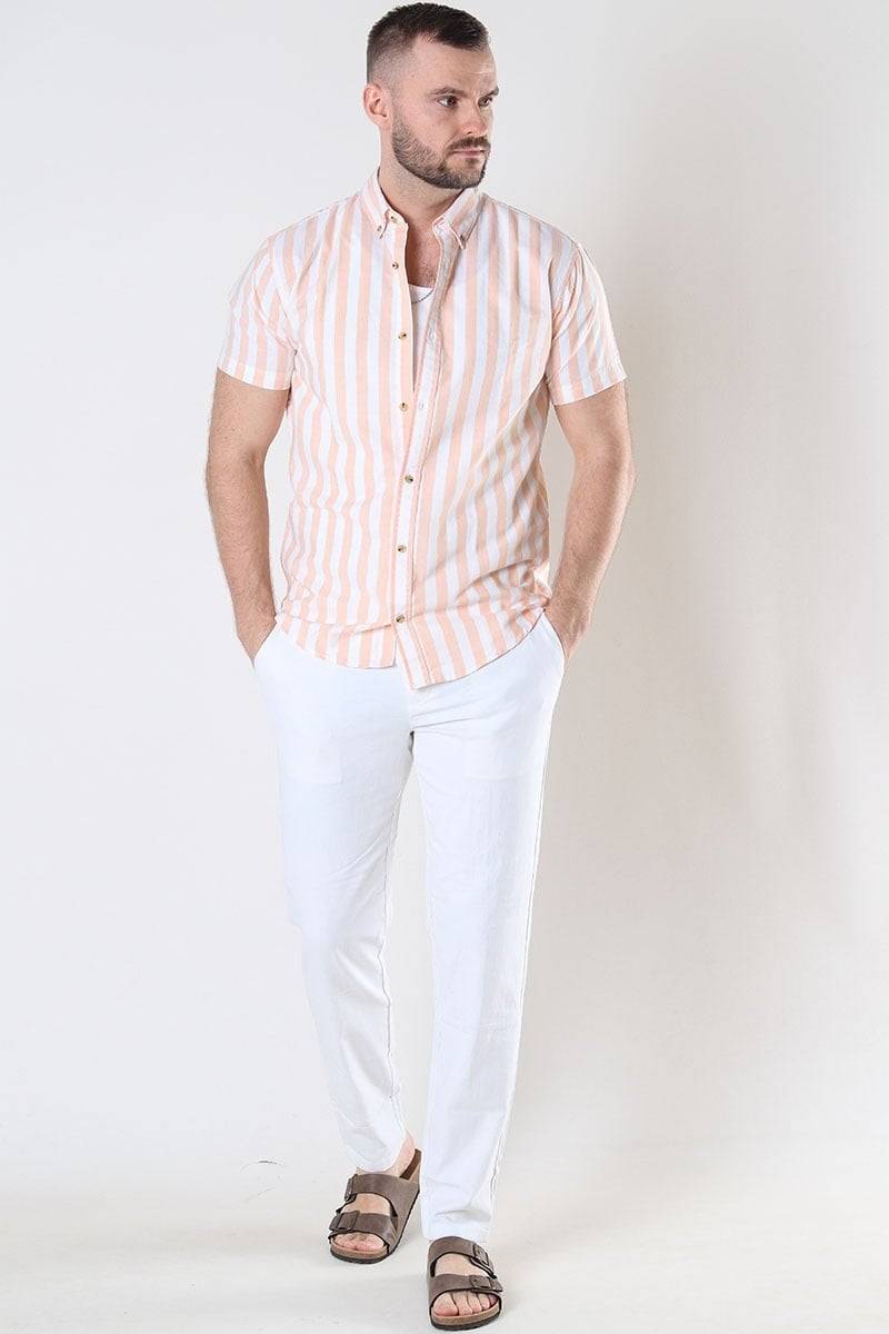 Only & Sons ONSMARK TAP 0011 COTTON LINEN PNT WHITE