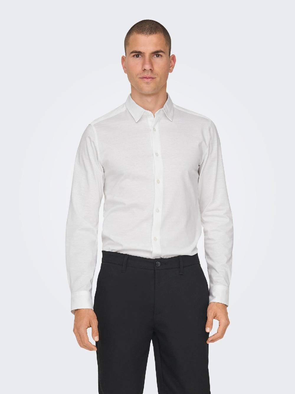 Only & Sons Onsmiles LS Stretch Shirt (188758 White)