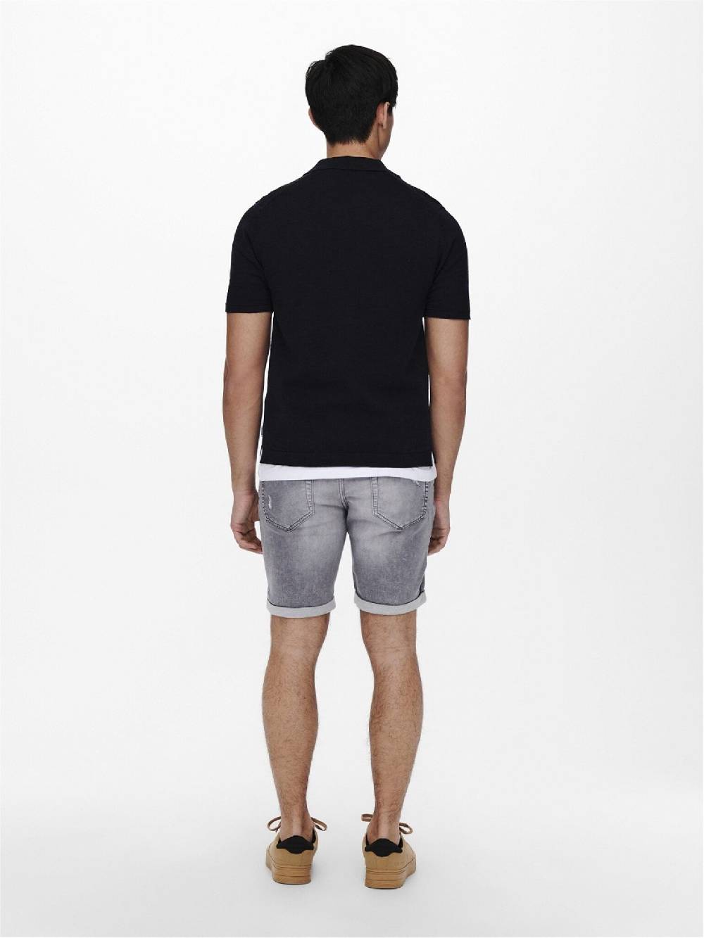 Only & Sons ONSACE REG 12 SS SLUB POLO KNIT DARK NAVY