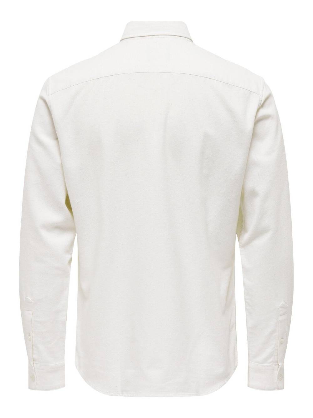 Only & Sons Onsben Life Slim Flannel Solid LS Shirt (193799 Cloud Dancer)