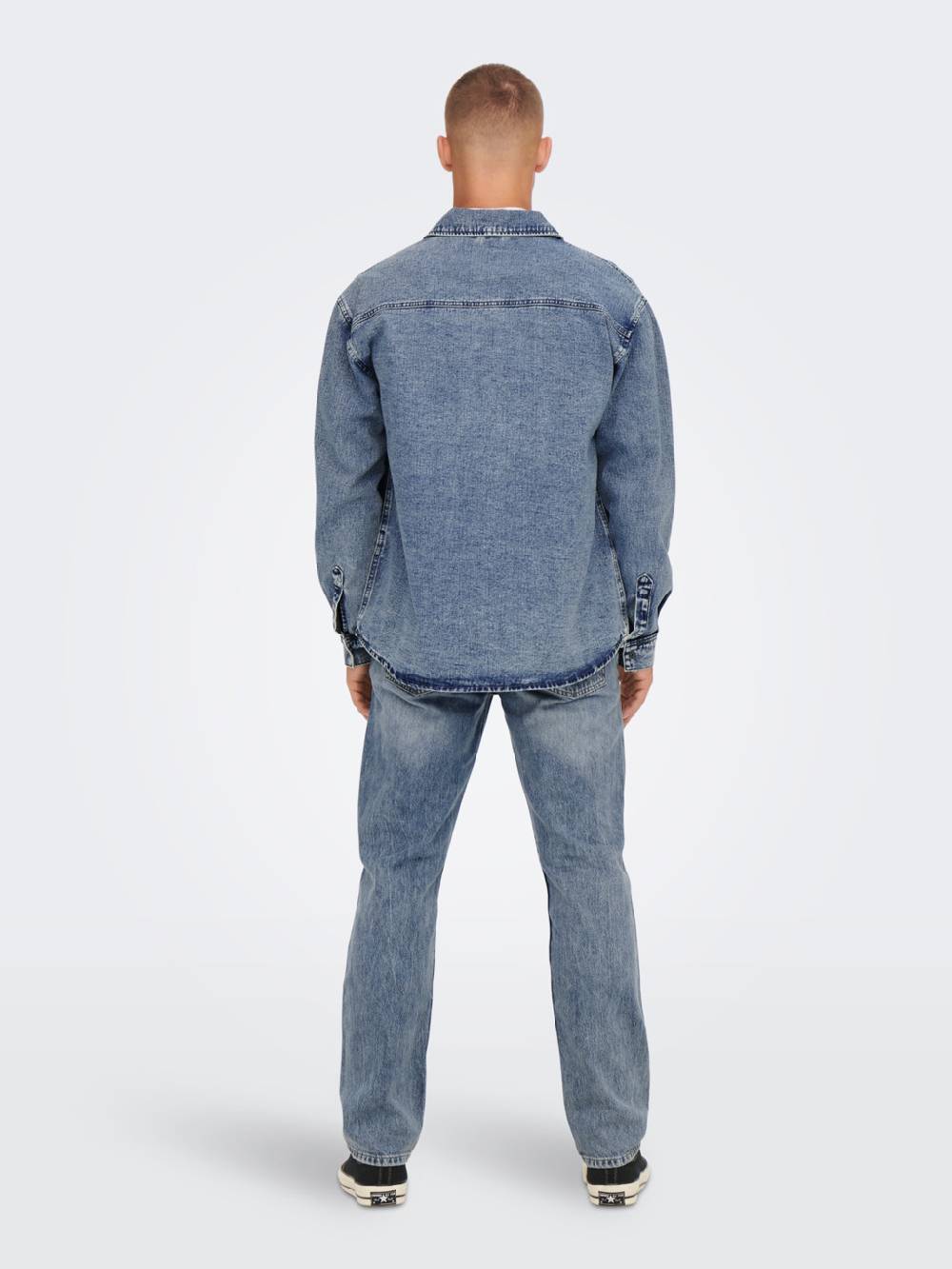 Only & Sons ONSBILL Washed 2965 Overshirt (218950 Blue Denim)