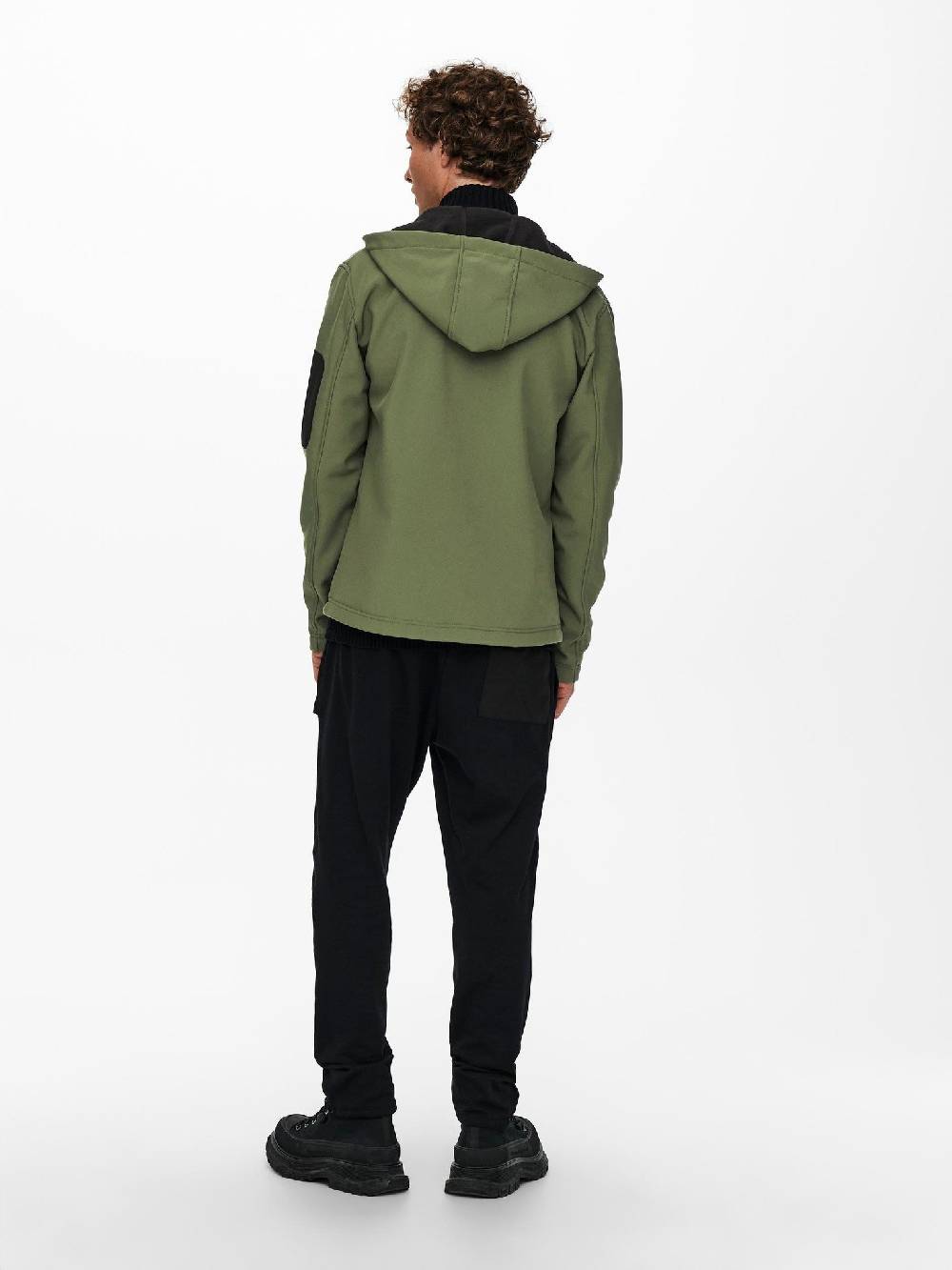 Only & Sons ONSBRAD Hood Softshell Jacket Otw (Olive Night/Black)
