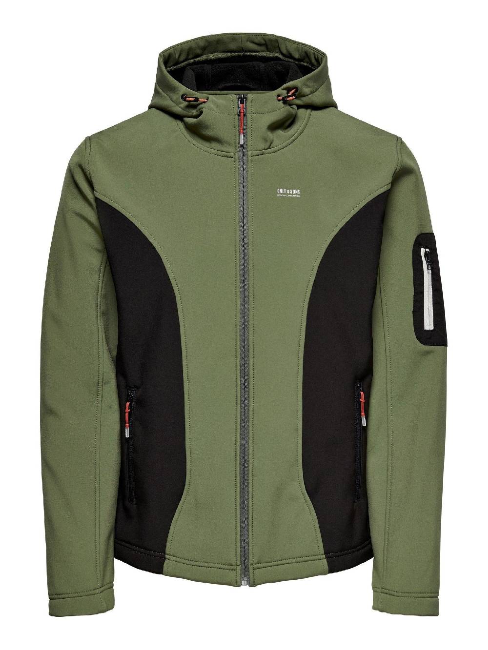 Only & Sons ONSBRAD Hood Softshell Jacket Otw (Olive Night/Black)