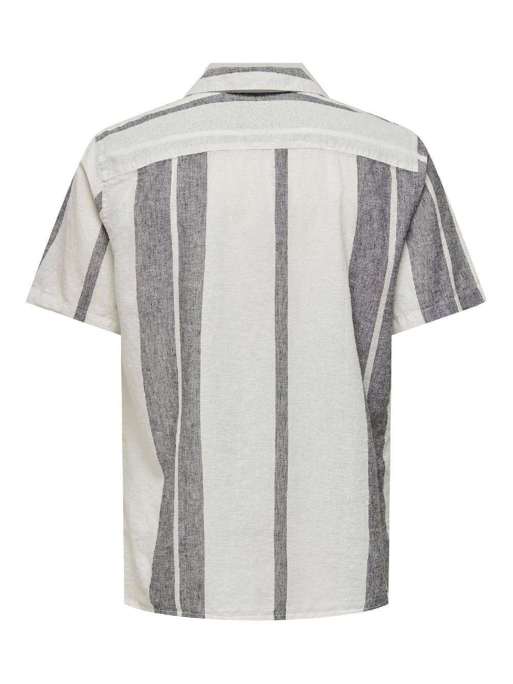 Only & Sons Onscaiden SS Stripe Linen Resort Shirt (193799 Cloud Dancer)
