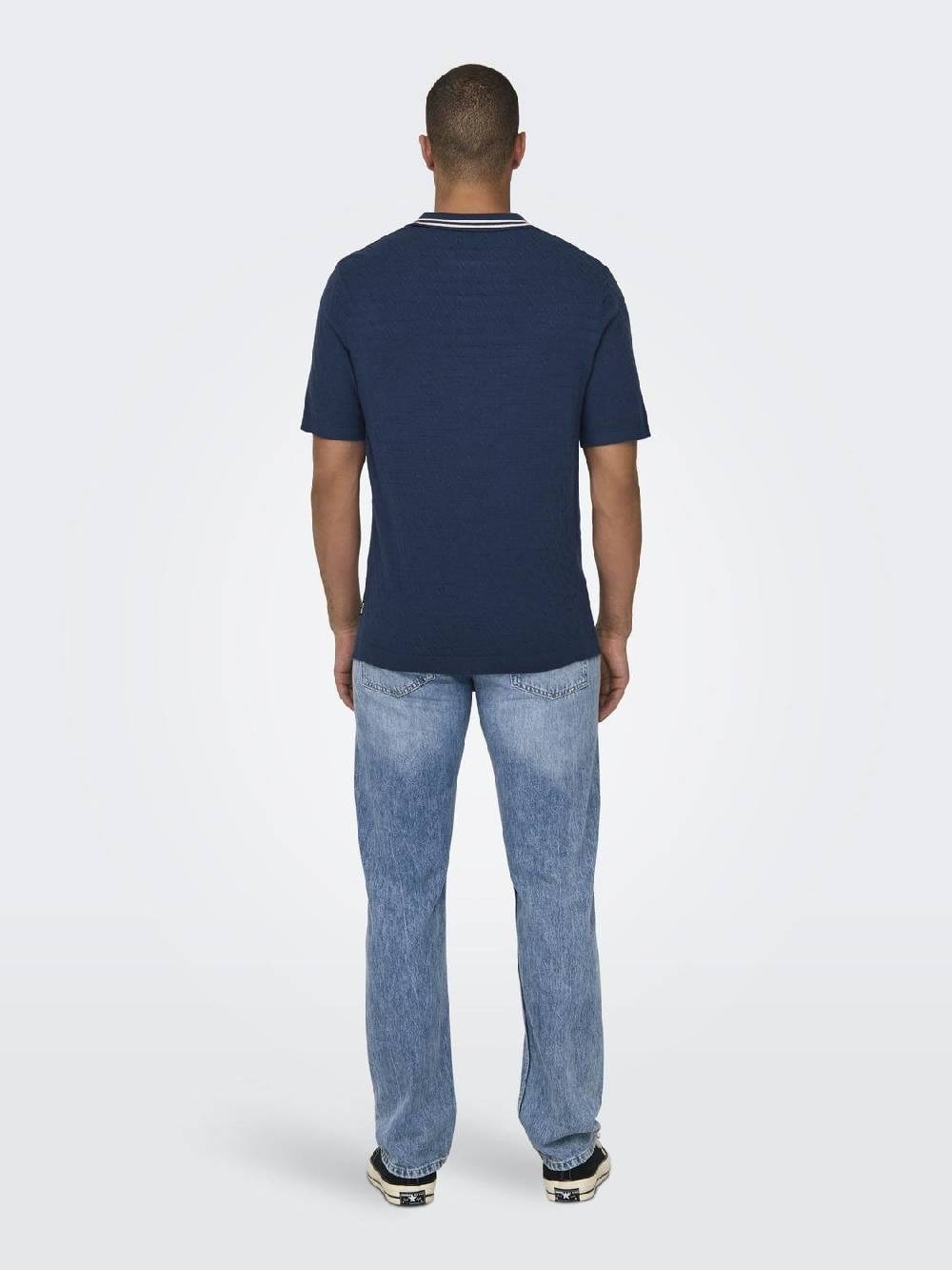 Only & Sons Onsdennis Life Reg 12 SS Polo Knit Dress Blue