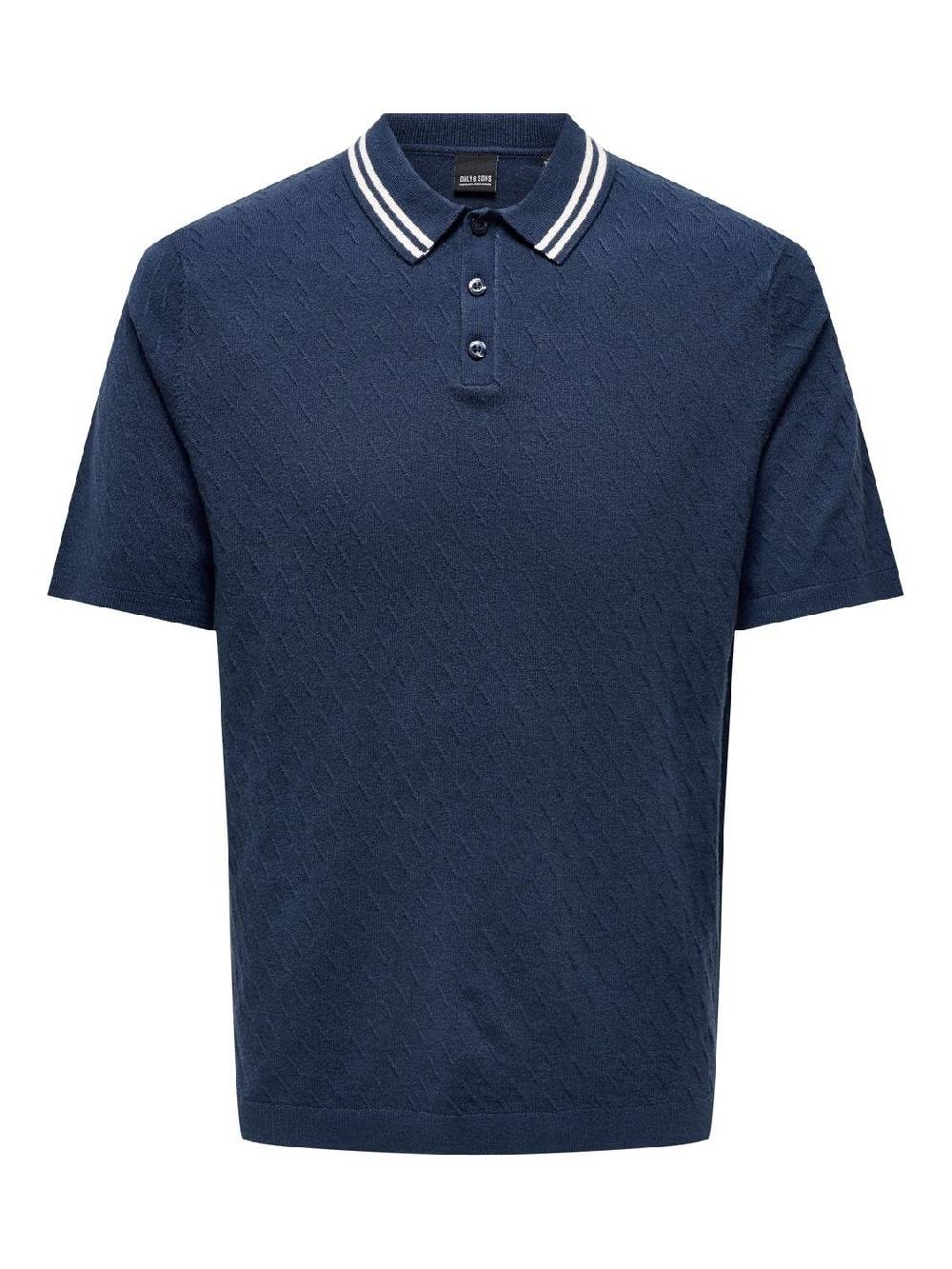 Only & Sons Onsdennis Life Reg 12 SS Polo Knit Dress Blue