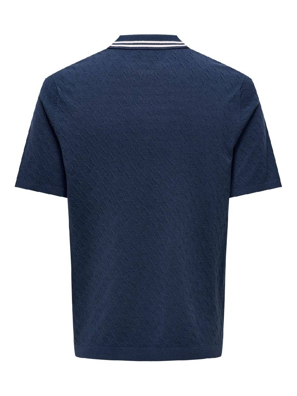 Only & Sons Onsdennis Life Reg 12 SS Polo Knit Dress Blue