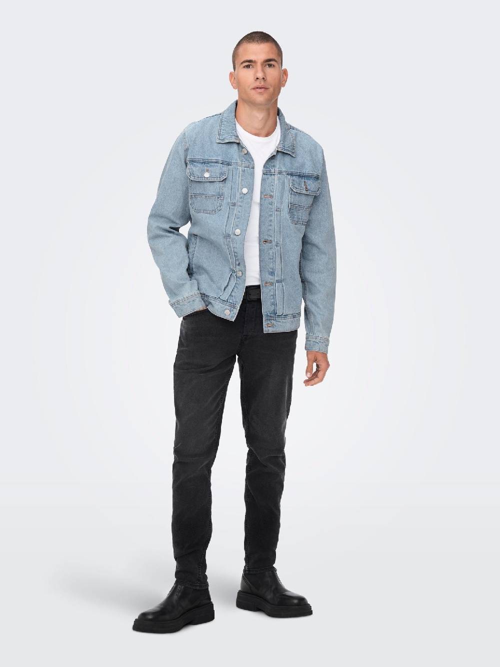 Only & Sons Onsduke L. Blue 3517 Jacket (187212 Light Blue Denim)