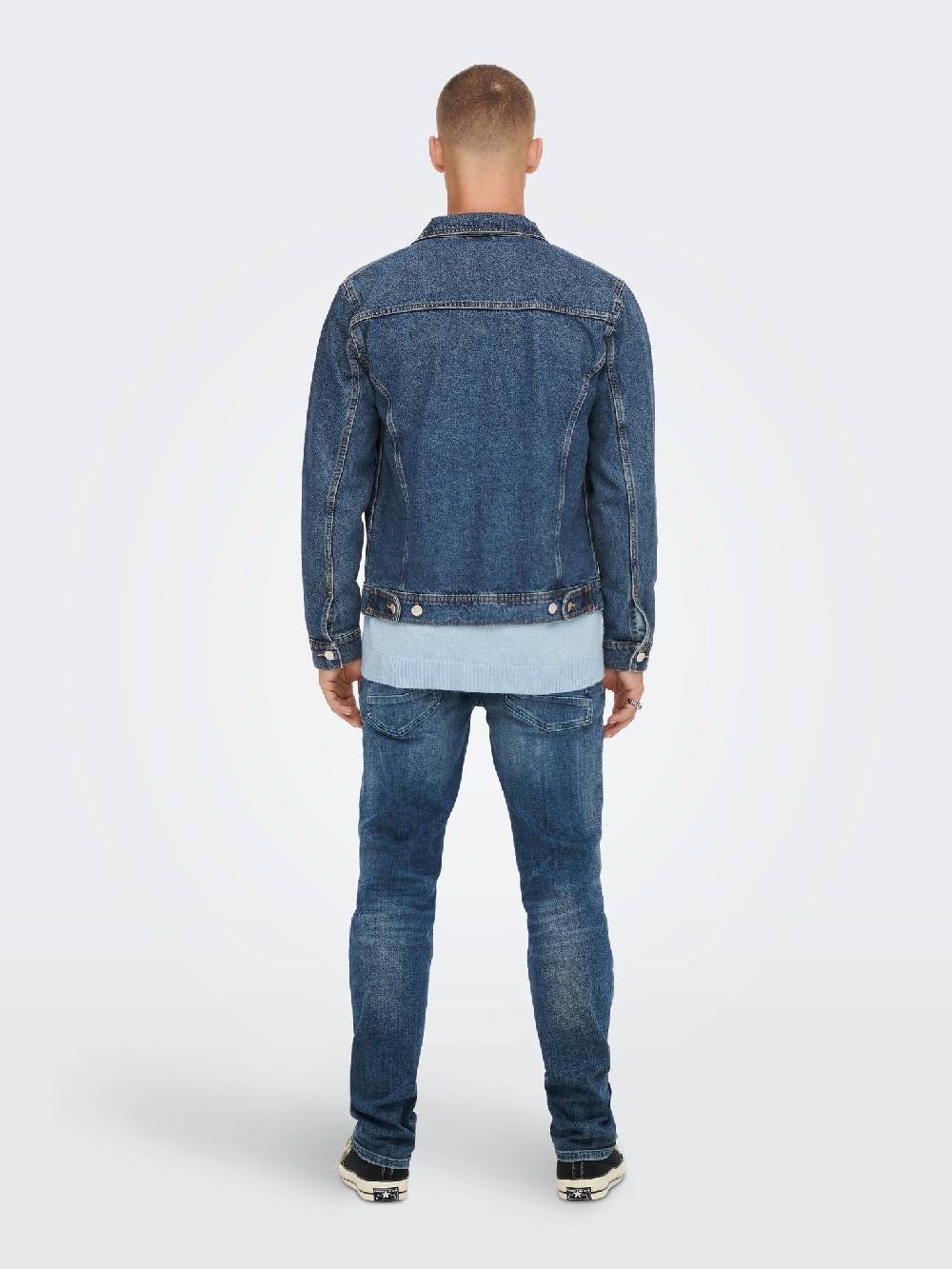 Only & Sons ONSDUKE M. Blue 3518 Jacket (191511 Medium Blue Denim)