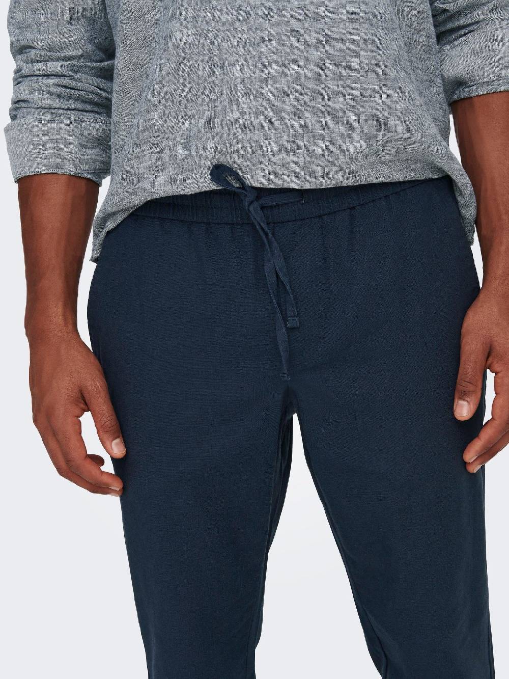 Only & Sons Onslinus Crop 0007 COT LIN PNT (187197 Dark Navy)