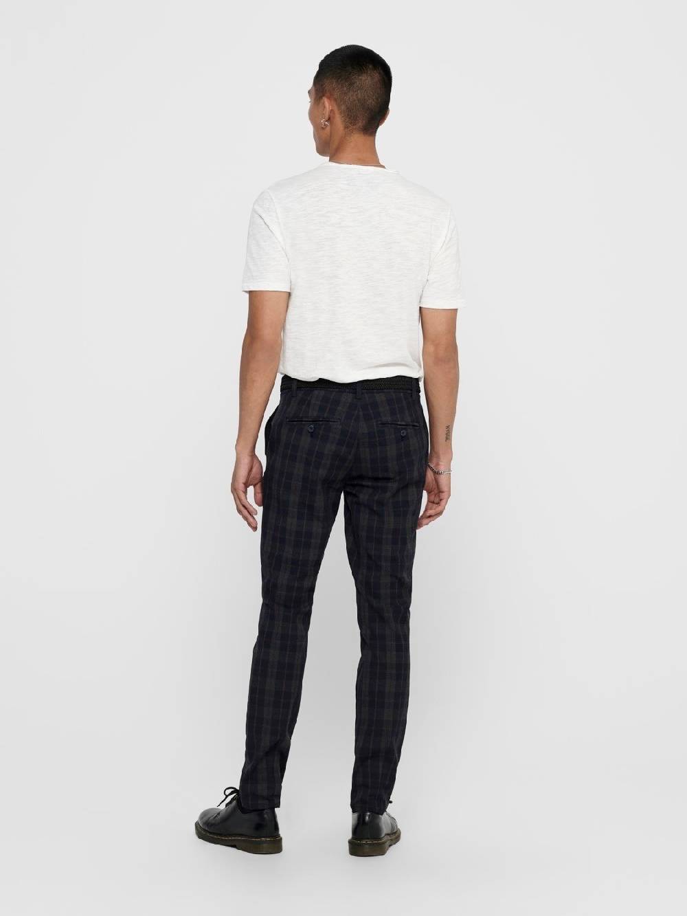 Only & Sons ONSMARK Pant Check DT 7046 Noos Dark Navy