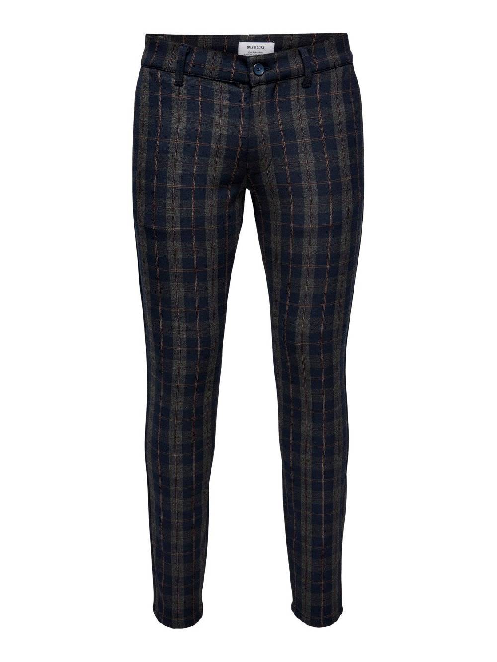 Only & Sons ONSMARK Pant Check DT 7046 Noos Dark Navy