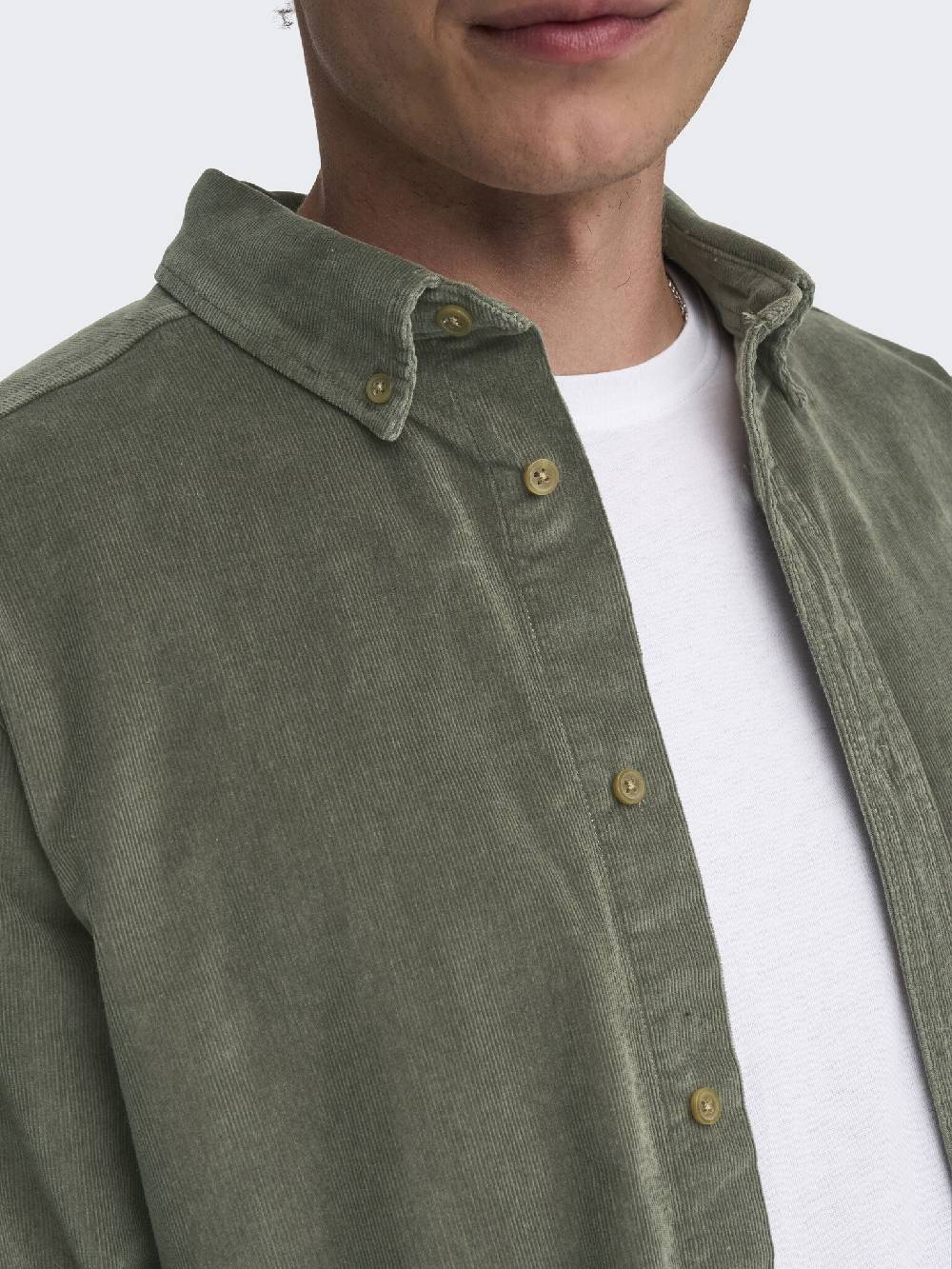 Only & Sons ONSMICHAEL 18W REG CORD STRETCH LS (Castor Gray)