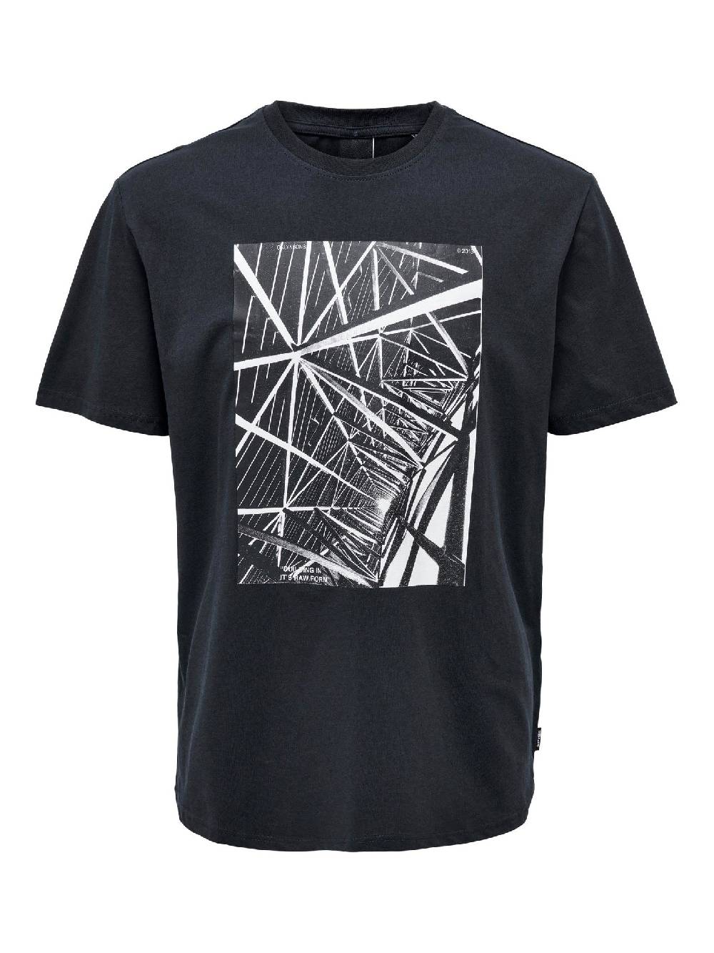 Only & Sons Onspaul REG Photoprint SS TEE (187197 Dark Navy)