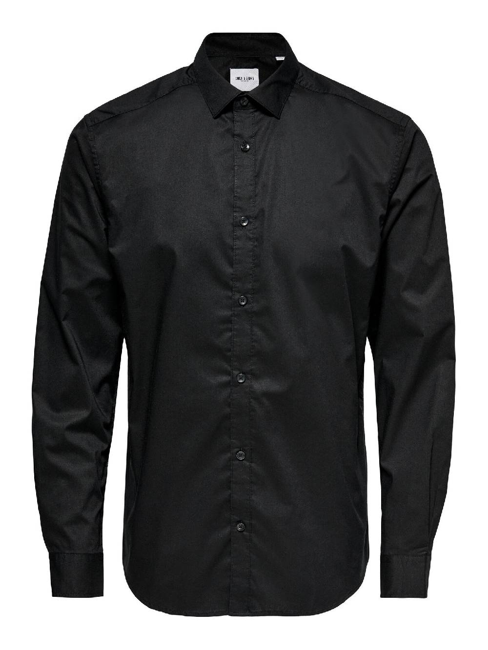 Only & Sons Onssane LS Solid Poplin Shirt (187679 Black)