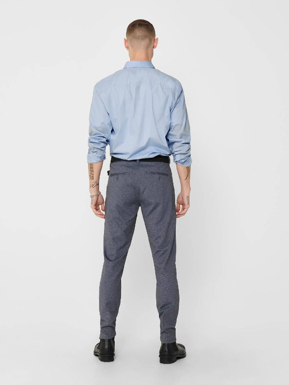Only & Sons Onssane LS Solid Poplin Shirt (198830 Cashmere Blue)