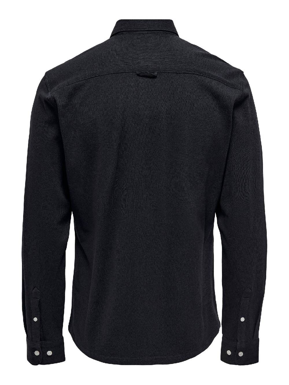 Only & Sons ONSTARP Slim Pique BTN DWN LS Shirt (187197 Dark Navy)