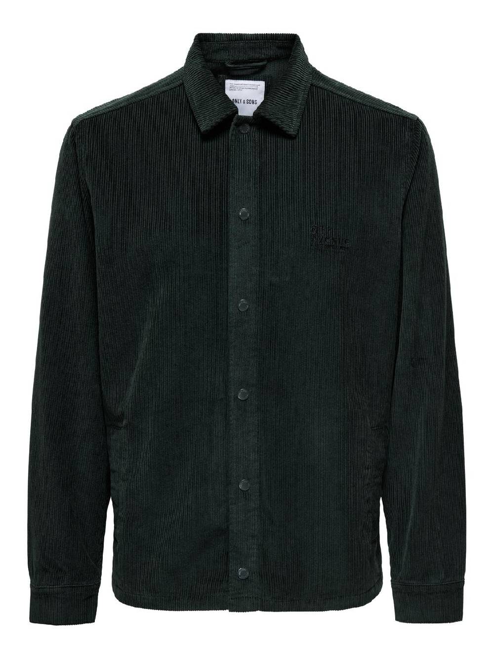 Only & Sons ONSTYLER 8W CORD LS OVERSHIRT (Darkest Spruce) Only & Sons ONSTYLER 8W CORD LS OVERSHIRT (Darkest Spruce)