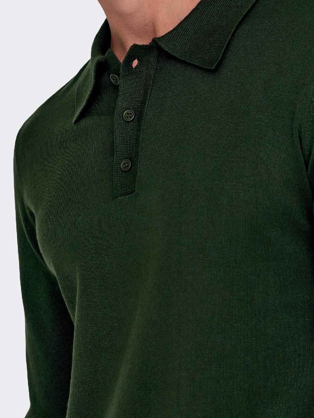 Only & Sons Onswyler Life REG 14 LS Polo Knit (218672 Rosin)