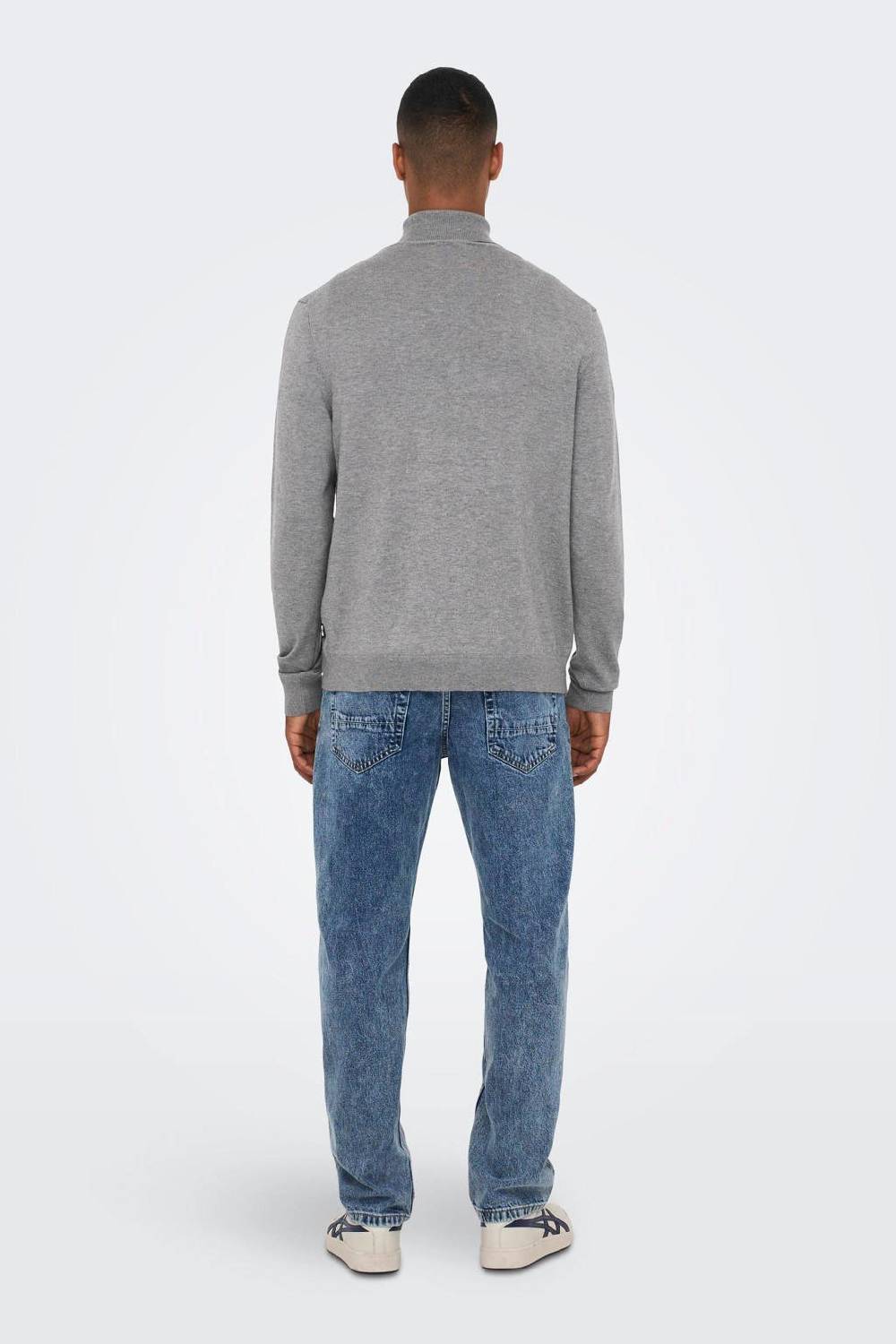 Only & Sons ONSWYLER Life Roll Neck Knit Grey Melange
