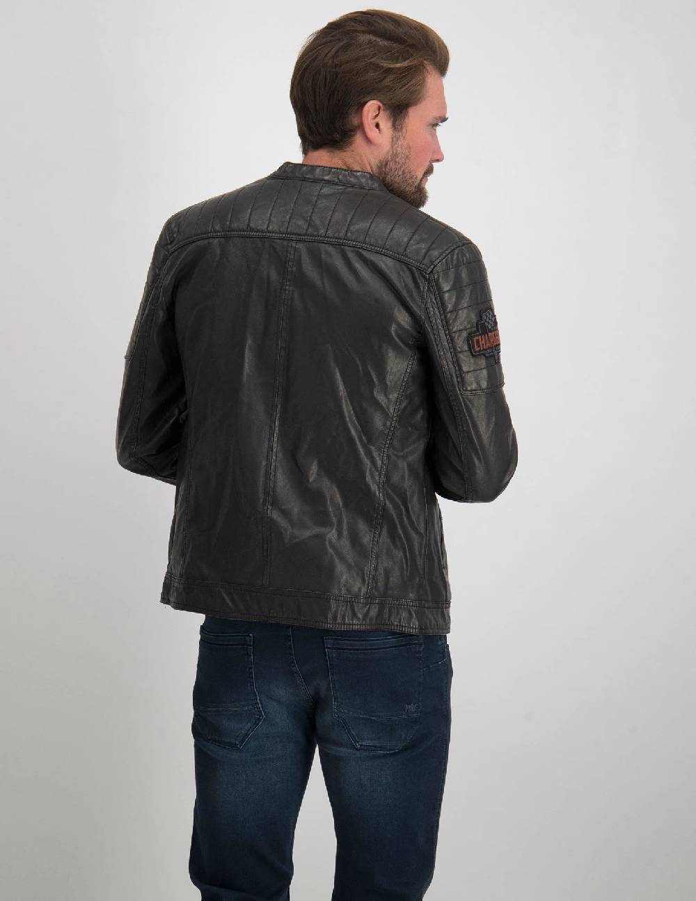 Petrol M-1020-JAC104 - Men Jacket PU (9073 Raven Grey)