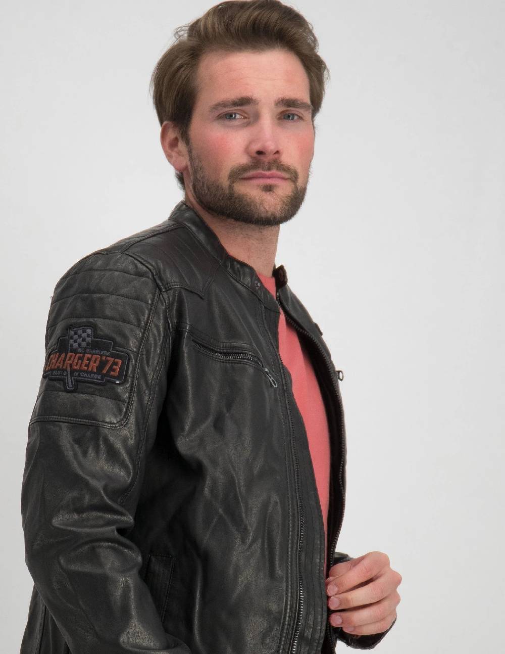 Petrol M-1020-JAC104 - Men Jacket PU (9073 Raven Grey)