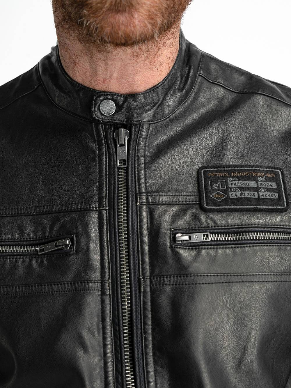 Petrol M-1030-Jac105 - Men Jacket Pu (9999 Black)