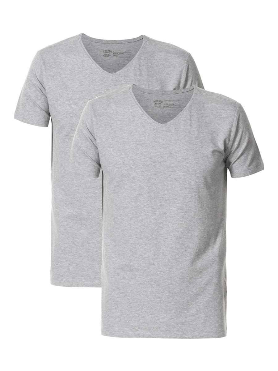 Petrol M-BF-VLYCRAT-Shirt Ss V-Neck 2-Pack (Grey)