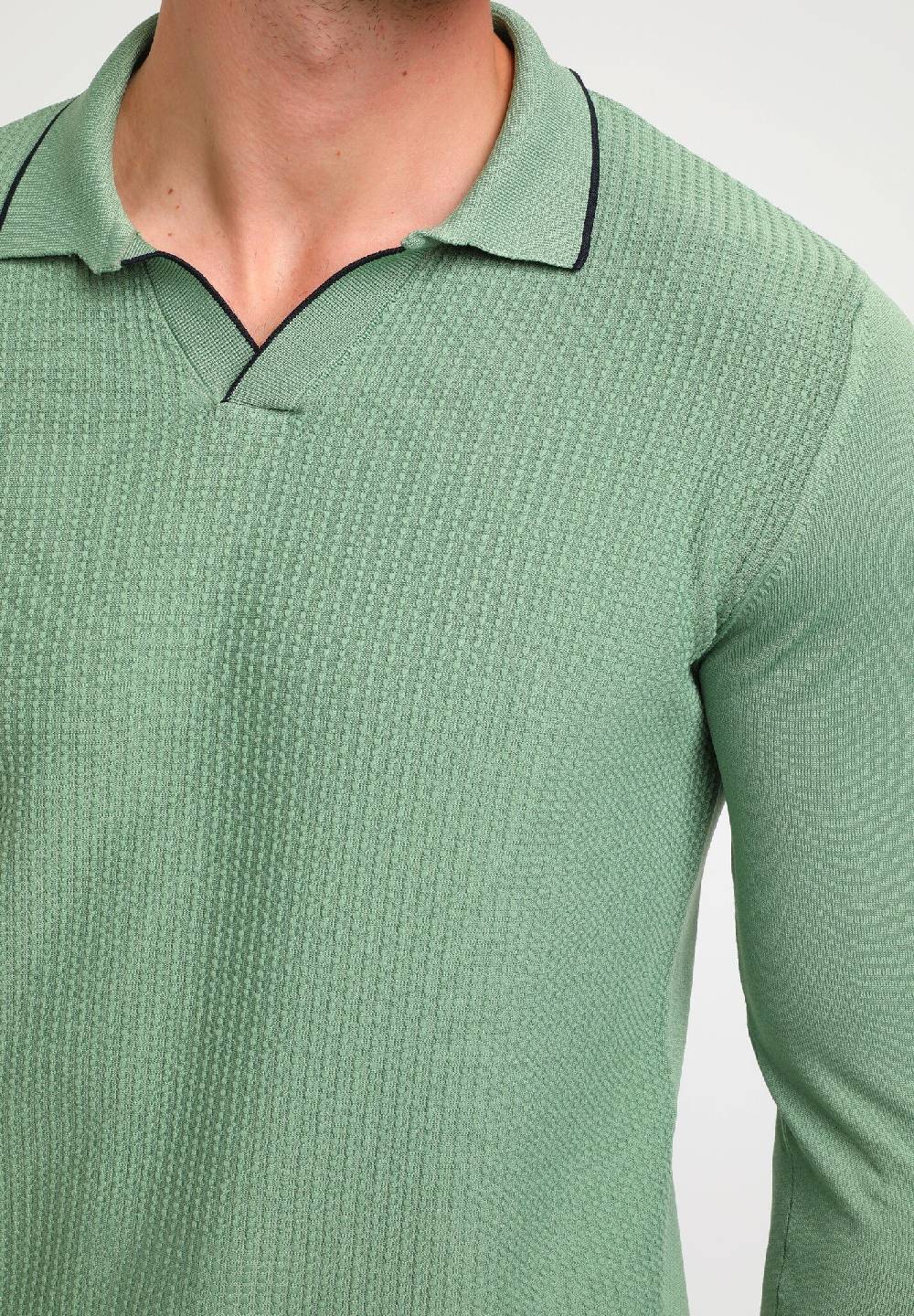 Gabbiano POLO KNITWEAR LONGSLEEVE 234925 (722 Light Army)