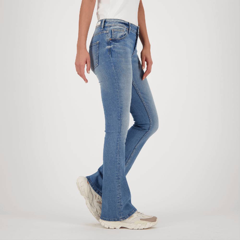 RAIZZED WOMEN Eclipse Mid Blue Stone Flare Jeans