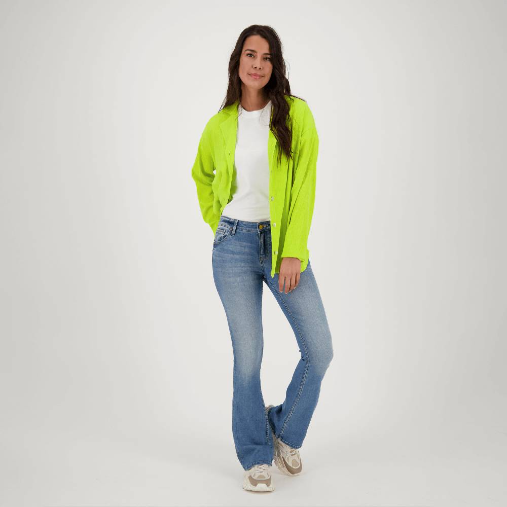 RAIZZED WOMEN Eclipse Mid Blue Stone Flare Jeans