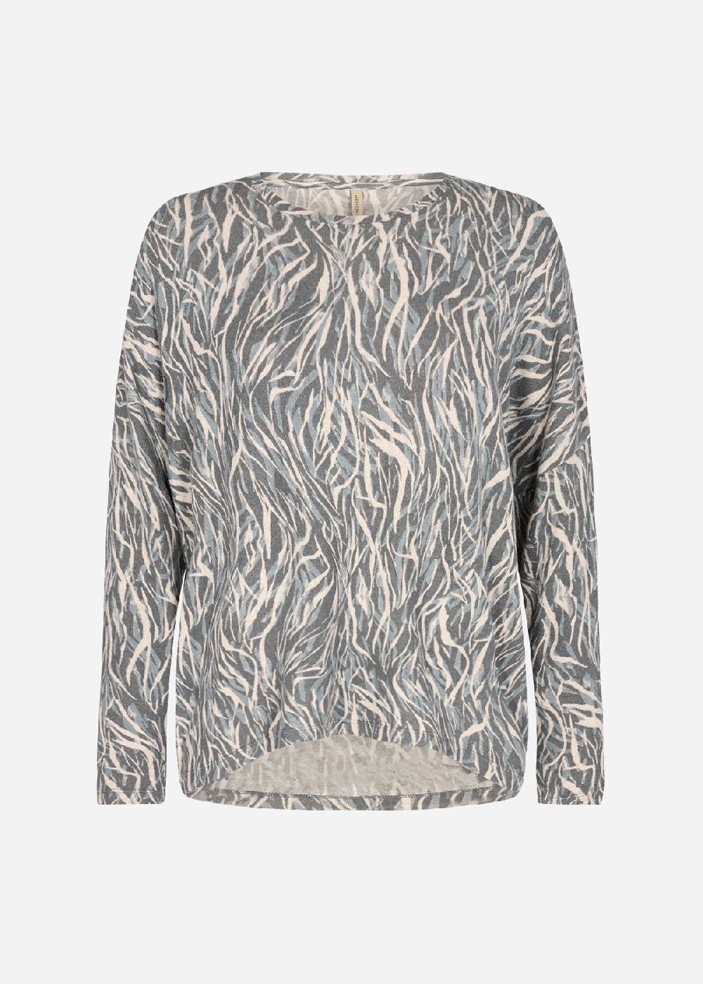 Soya Concept SC-BIARA AOP 91 BLOUSE (96820 SLATE MELANGE COMBI)