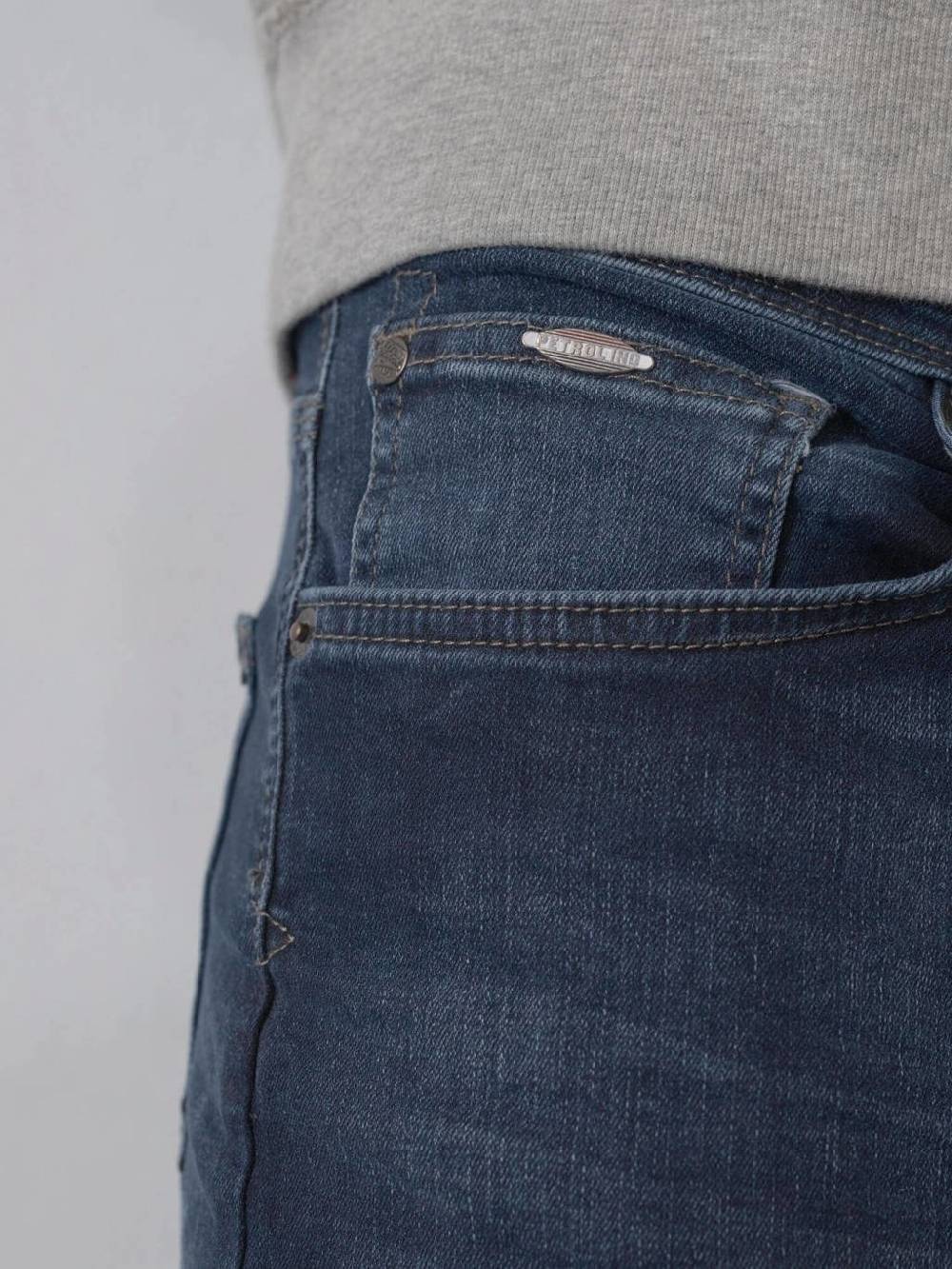 Petrol SEAHAM-Classic - Men Denim Slim Fit (5855 Midnight Blue)