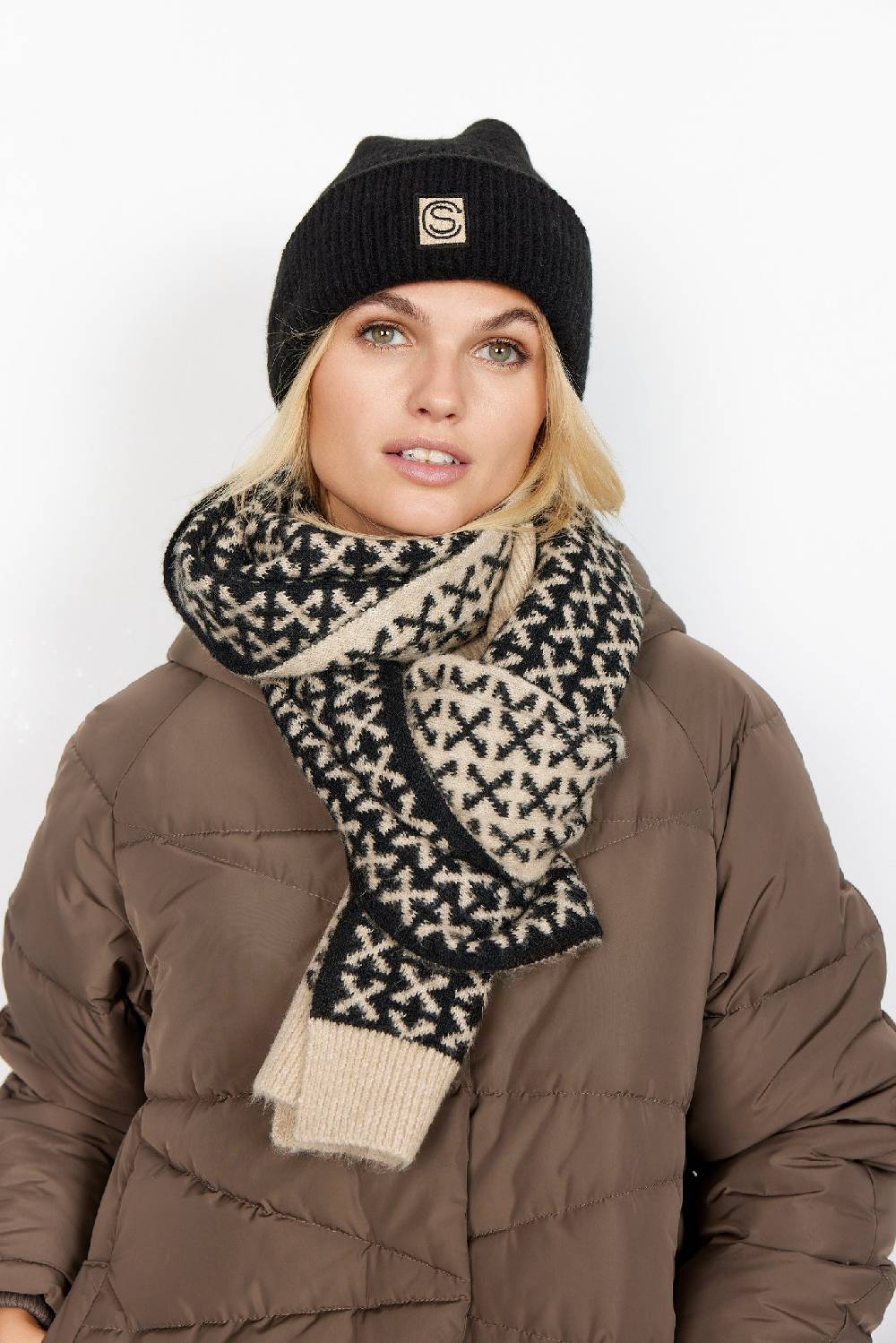 Soya Concept SC-HALIDA 1 SCARF (8205 SAND COMBI)