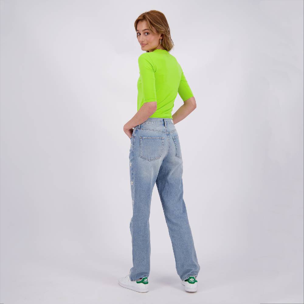 RAIZZED WOMEN SUNSET STAR Light Blue Stone Straight Jeans