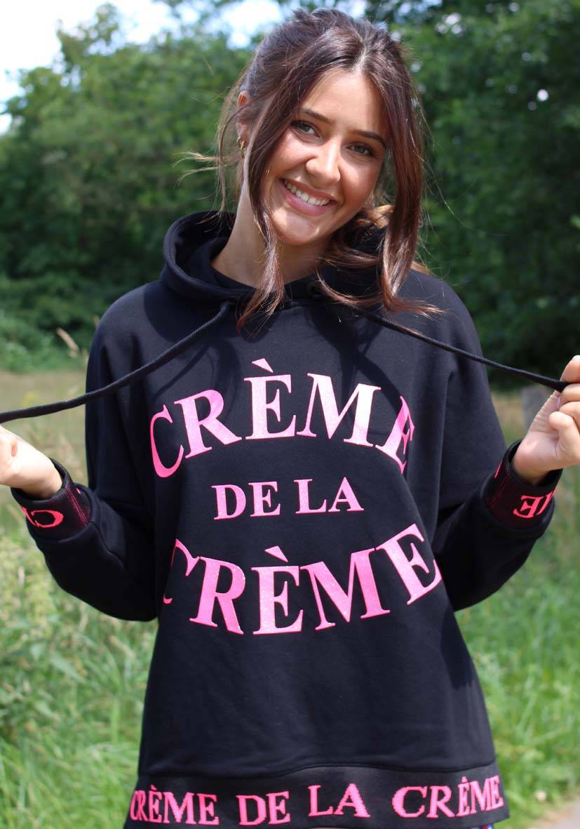 Miss Goodlife Hoodie Cème De La Crème Glitter – Black