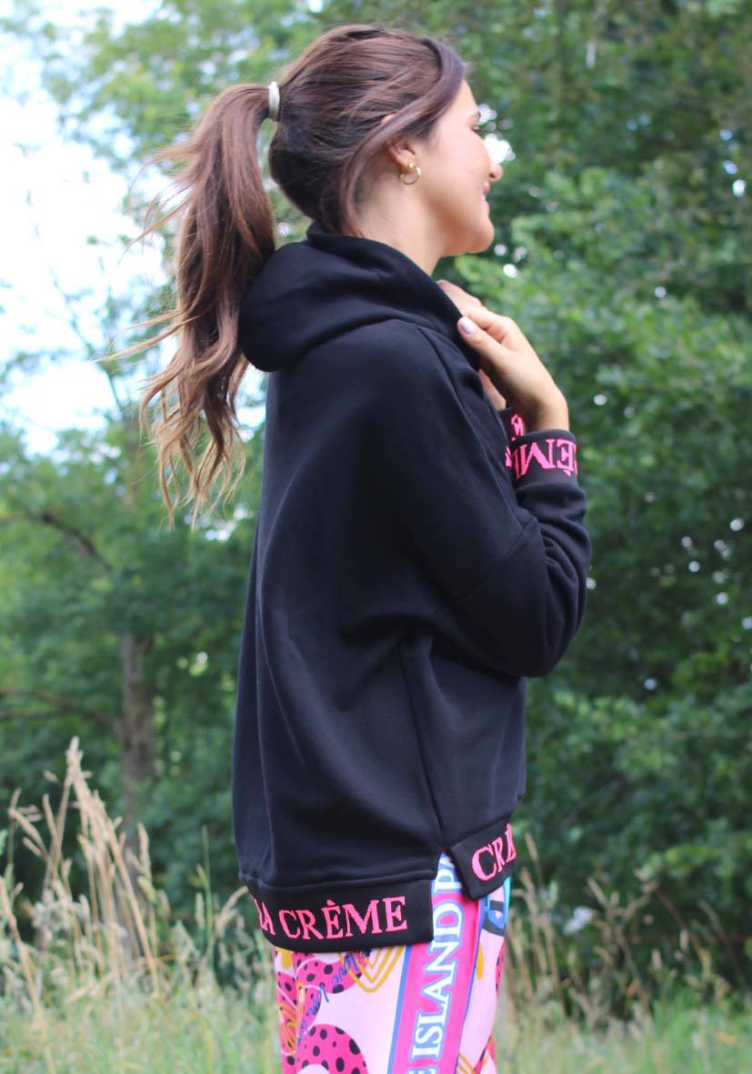 Miss Goodlife Hoodie Cème De La Crème Glitter – Black